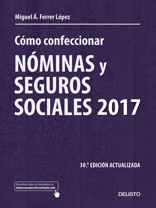 Title details for Cómo confeccionar nóminas y seguros sociales 2017 by Miguel Ángel Ferrer López - Available